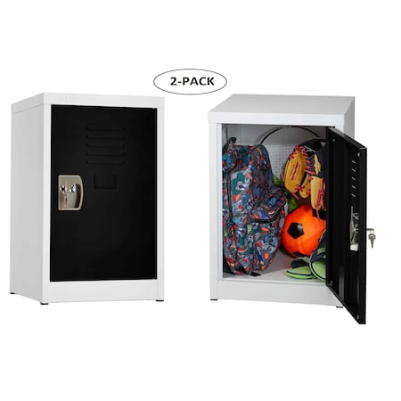 Adiroffice 15 in W, 15 in D, 24 in H, Steel ADI629-02-BLK-PKG-2